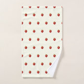 Schattigee Girly Strawberry op Ivoorwit Bad Handdoek (Handdoek)