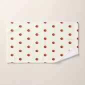 Schattigee Girly Strawberry op Ivoorwit Bad Handdoek (Handdoek)