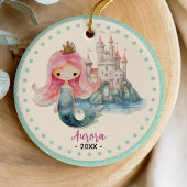 Schattigee girly zeemeermin oceaan strand kerst ke keramisch ornament