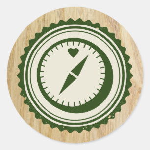 Schattigee Glamping Compass Sticker
