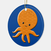 Schattigee glanzende octopus Cartoon Keramisch Ornament (Links)