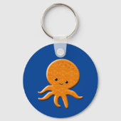 Schattigee glanzende octopus Cartoon Sleutelhanger (Voorkant)