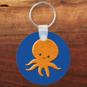 Schattigee glanzende octopus Cartoon Sleutelhanger (Voorkant)