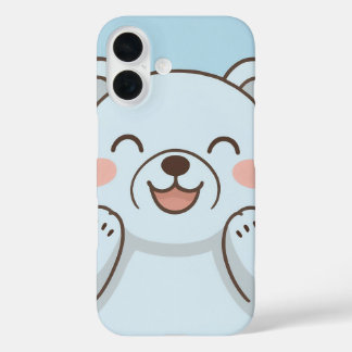Schattigee glimlachende Beren telefoonhoesje-zacht iPhone 16 Hoesje