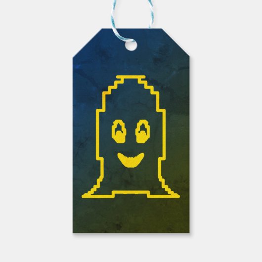 Schattigee glimlachende geest cadeaulabel (Voorkant)