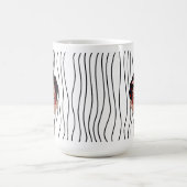 Schattigee glimmende vrouw gestreepte Mok. Kies uw Koffiemok (Center)