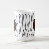 Schattigee glimmende vrouw gestreepte Mok. Kies uw Koffiemok (Center)