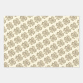 Schattigee Glitter Lucky Clover Roze Zwart Beige Inpakpapier Vel (Voorkant)