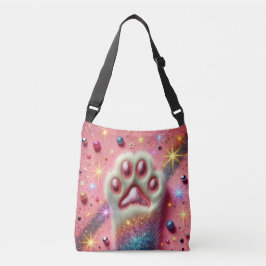 Schattigee glitter paw tas! crossbody tas