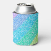 Schattigee Glitter Regenboog Kleurrijke Custom Ver Blikjeskoeler (Blikje Achterkant)