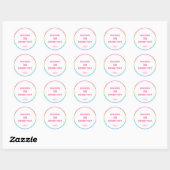 Schattigee Glitter Regenboog Kleurrijke Custom Ver Ronde Sticker (Vel)