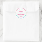 Schattigee Glitter Regenboog Kleurrijke Custom Ver Ronde Sticker (Tas)