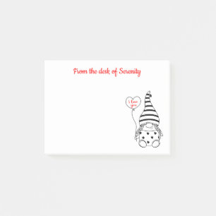 Schattigee Gnome Heart Love Fairy Garden Gnomes Post-it® Notes