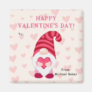 Schattigee Gnome Holding Hart Klaslokaal Valentijn Magneet