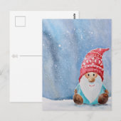 Schattigee Gnome kerst Briefkaart | grillige vakan (Voorkant / Achterkant)