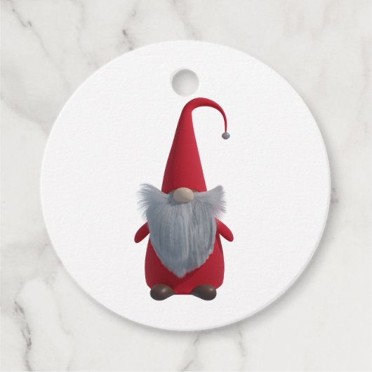 Schattigee Gnome kerstcadeau Labels (Voorkant)