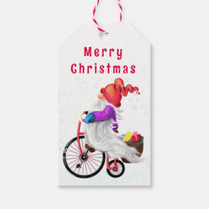 Schattigee Gnome Kerstcadeau Tags Cadeaulabel