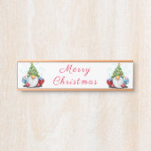 Schattigee Gnome kerstdeur teken Deurbordje (Voorkant)