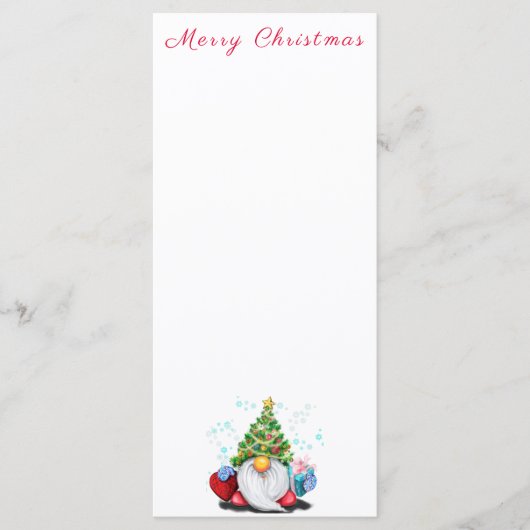 Schattigee Gnome Kerstmenu Menu (Voorkant)