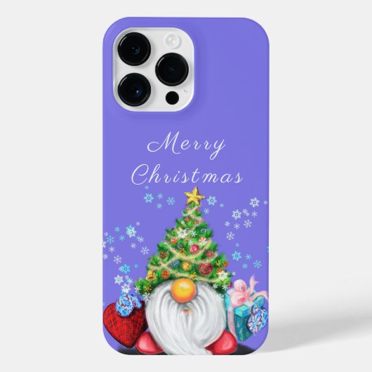 Schattigee Gnome met Gift Christmas iPhone Case iPhone Hoesje (Achterkant)