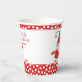 Schattigee Gnome Polka Dots Wit Rood Vrolijk Kerst Papieren Bekers (Links)