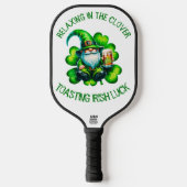 Schattigee Gnome St Patrick's Day met bier | Pickleball Paddle (Voorkant)