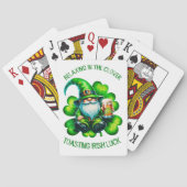Schattigee Gnome St Patrick's Day met bier | Pokerkaarten (Achterkant)