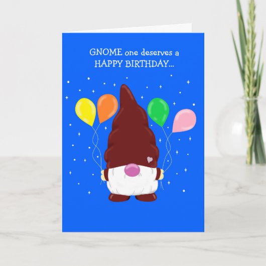 Schattigee Gnome  Verjaardag Kaart (Voorkant)