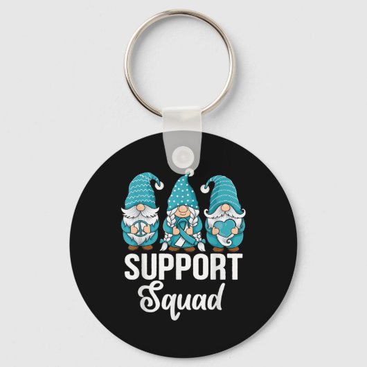 Schattigee Gnomen Support Squad Survivor Cervicale Sleutelhanger (Voorkant)