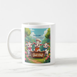 Schattigee Goat Chef Cartoon Keuken Koffiemok