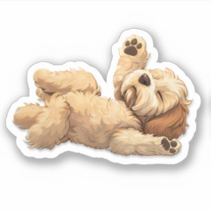 Schattigee Golden Doodle Stretching Sticker