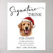 Schattigee Golden Retriever bruiloft handtekening Poster (Voorkant)