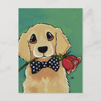 Schattigee Golden Retriever | Dog Art Briefkaart