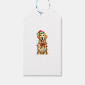 Schattigee Golden Retriever Dog Coquette Bow Chris Cadeaulabel (Voorkant)