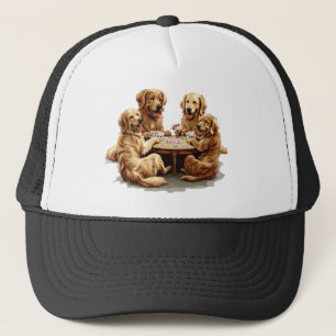 Schattigee Golden Retriever Dogs Speelkaarten Trucker Pet