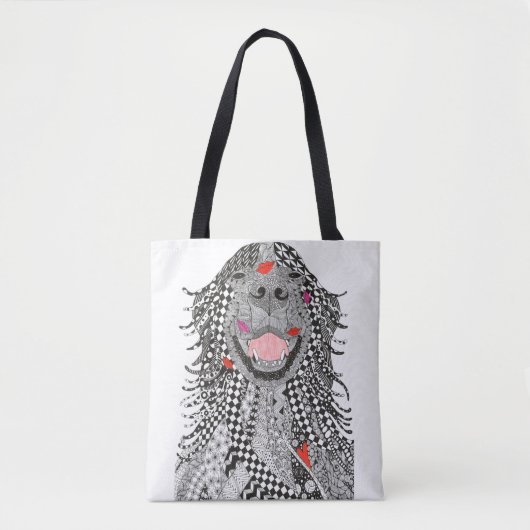 Schattigee Golden Retriever Free Kisses Canvas tas (Voorkant)