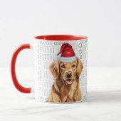Schattigee Golden Retriever Hondenliefhebber kerst Mok (Links)