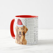 Schattigee Golden Retriever Hondenliefhebber kerst Mok (Voorkant links)