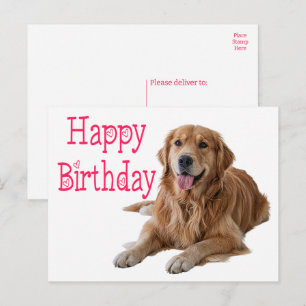 Schattigee Golden Retriever Puppy Dog Happy Birthd Briefkaart