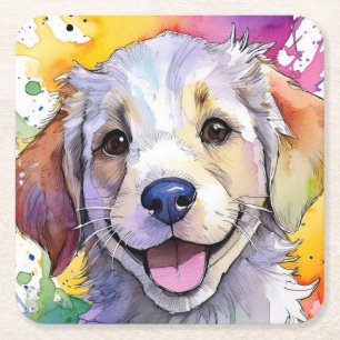 Schattigee Golden Retriever Puppy Onderzetter