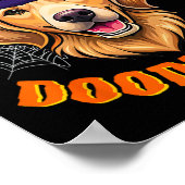 Schattigee Goldendoodle Halloween Spooky Golden Do Poster (Hoek)