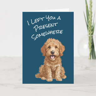 Schattigee Goldendoodle Puppy Happy Birthday Kaart