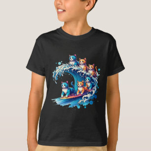 Schattigee golf van blauwe katten voor Kamala Funn T-shirt