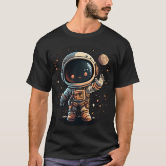 Schattigee-golfastronaut T-shirt