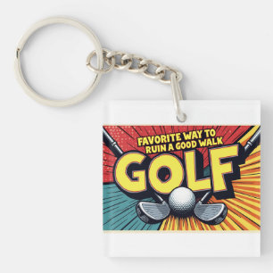 Schattigee golffavoriete manier om een goede wande sleutelhanger
