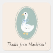 Schattigee  Goose Baby shower Stickers (Voorkant)