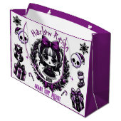 Schattigee Gothic Meisje Paarse & Zwarte Gotische Groot Cadeauzakje (Achterkant Gekanteld)
