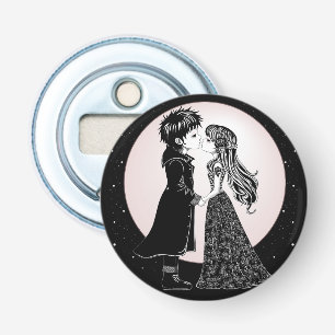 Schattigee Gotische Emo Kinder Kus Valentijnsdag Button Flesopener