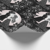 Schattigee Gotische Emo Kinder Kus Valentijnsdag Cadeaupapier (Hoek)