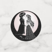 Schattigee Gotische Emo Kinder Kus Valentijnsdag Confetti (Kleine voorkant)